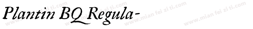 Plantin BQ Regula字体转换